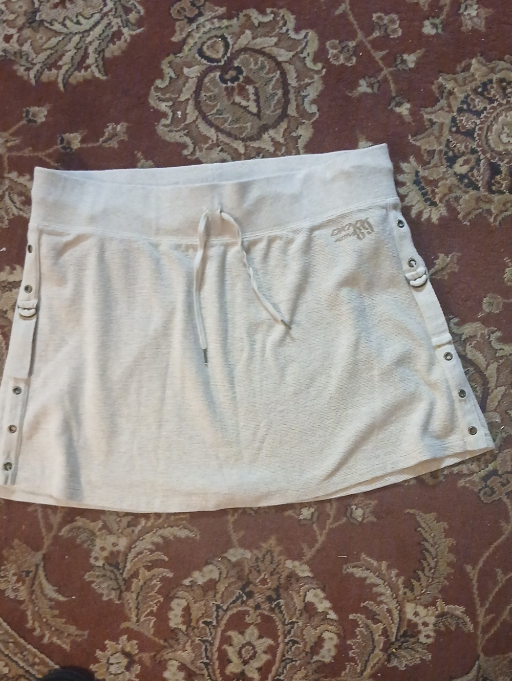 Casual Women's Knit Drawstring Skirt in Light Beige DKNY active